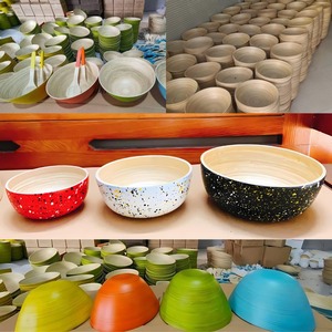 Tazón de Ensalada Reutilizable de Bambú Natural - Bambú Hilado con Color y Forma Personalizados, Vajilla Ecológica para Fiestas de Eco2go Vietnam - Product Image 6