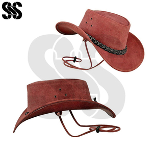 Chapeau de cowboy en cuir décontracté pour homme, réglable, pour l'équitation en plein air, haute qualité, couleurs personnalisées, service OEM - Product Image 5