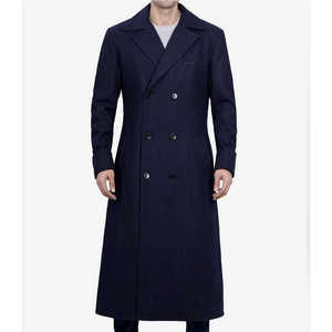 Chaqueta de lana de invierno para hombre 2025, abrigo de lana de cuello ajustado informal de alta calidad, gabardina de cuello largo de algodón, lana de oveja transpirable - Product Image 4