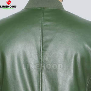 Chaqueta de piel de vaca de color personalizada para hombre con cuello levantado último diseño de ropa de calle para invierno - Product Image 6