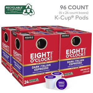 Cápsulas de Café Eight O'Clock, Tueste Italiano Oscuro, Compatibles con Keurig K-Cup, Tueste Medio, 96 Unidades - Product Image 5