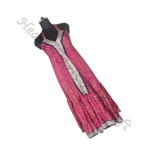 SD023 Saree / Sari / Shari indien et pakistanais vêtements de l'Inde hippy boho vente chaude indien à la main vintage sari robe en soie - Product Image 3
