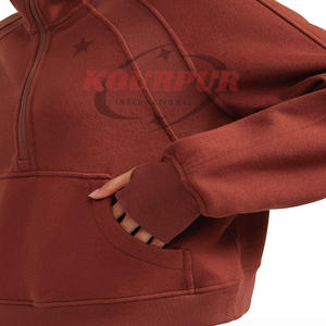 Sweat à capuche de haute qualité avec fermeture éclair et poches Design Sweat à capuche hautement recommandé en couleur unique - Product Image 6