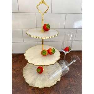 Soporte para pasteles de resina de alta durabilidad con artesanía artística Centro de mesa de postre elegante para ocasiones especiales - Product Image 6