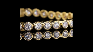 Bezel Lab Created Diamond Tennis <b>Bracelet</b>, Sustainable Luxury Jewelry, Custom Length & Carat Options - Product Image 4