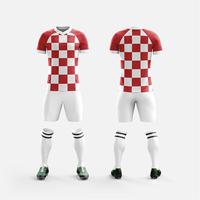 Maillots de football à manches courtes pour hommes personnalisés uniformes de combinaison d'entraînement à rayures
