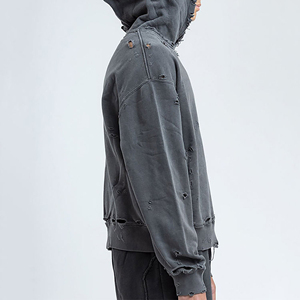 Sudadera con Capucha Vintage Extra Grande con Estampado Invernal para Hombre, Sudadera de Forro Polar con Bolsillo Tipo Canguro, Estilo Hip Hop Urbano - Product Image 4