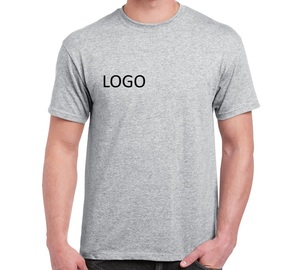 T-shirts à col rond en coton biologique 100% de haute qualité T-shirts unis avec logo imprimé personnalisé pour hommes en gros - Product Image 4