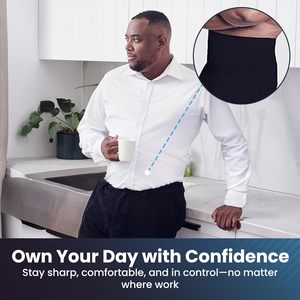 Tummy Control Shapewear Compression Shorts - Waist Compression for Men, High Waist Mens Tummy Shaper <b>Underwear</b> - Product Image 2