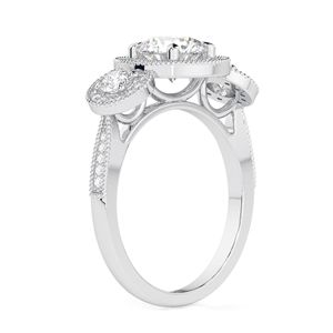 1 Anillo de Compromiso Redondo de Diamante en Oro Amarillo - Product Image 5