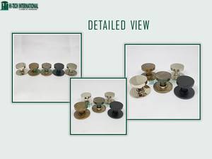 Perilla plana de latón macizo de lujo con acabado personalizado, tirador de cajón de armario a granel, con placa de fondo, venta al por mayor - Product Image 6