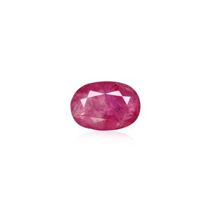 Rubis naturel rouge taille émeraude, pierre précieuse non montée, 3,57 carats, taille 1,5 mm, diamètre du trou 1 mm, traité thermiquement et poli - Product Image 1