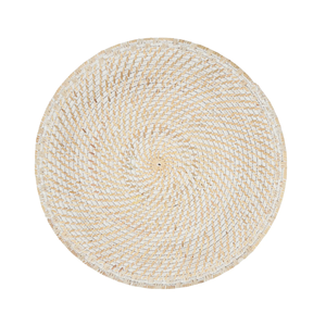 วัสดุหวายสุดพิเศษดีไซน์ทันสมัย,แผ่นรองจานกลมทำมือชุดเครื่องหวายถักจาก Placemats ทรงกลม4ชิ้นสำหรับตกแต่ง - Product Image 4
