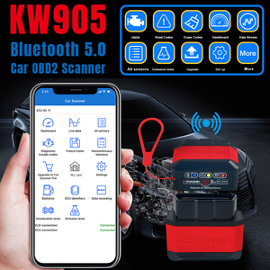 KONNWEI Mini Bluetooth5.0 Escáner de diagnóstico de código de falla de coche <span class=keywords><strong>Bluetooth</strong></span> KW905 OBD2 Herramienta de diagnóstico del sistema de motor de coche - Product Image 3
