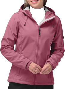 Veste Softshell Femme OEM Populaire Hiver Doublée Polaire Chaude Légère à Capuche Coupe-Vent pour Randonnée Extérieure Logo Personnalisé 2026 - Product Image 1