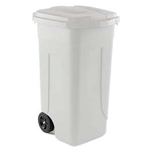 Carried Waste <b>Bin</b> 'ottanta' Lt. 80 - Gray/<b>Lid</b> Red - Product Image 1