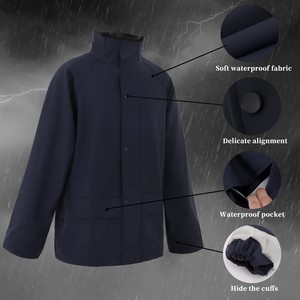 Combinaison de pluie imperméable à la mode avec cuissard et veste réfléchissante Vêtements de pluie de moto élégants Sports de plein air Vêtements de pluie Hommes Femmes - Product Image 3