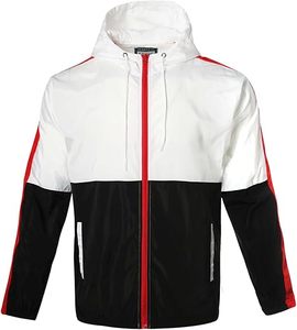Chaqueta Cortavientos Ligera para Hombre, para Todo Clima, con Capucha, Larga, Reversible, de Secado Rápido, Transpirable, con Forro de Malla, Compacta, para Actividades al Aire Libre - Product Image 1