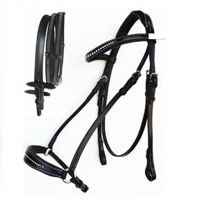 Brida de cuero SidePull para caballo, nueva, de alta calidad, en color negro, con tamaño y logotipo personalizados, al por mayor - Product Image 5