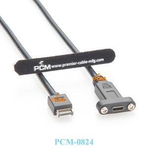 30毫米USB 3.1前面板接头类型E至usb-c类型C USB 3.1母连接器延长线电缆 + 面板安装螺钉 - Product Image 3