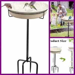 เครื่องป้อนน้ำและนกสำหรับสวนป่าการออกแบบดอกไม้ใหม่ - Product Image 2