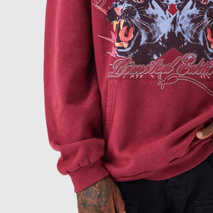 เสื้อมีฮู้ดลำลองสำหรับผู้ชายเสื้อมีฮู้ดลำลองพิมพ์ลายเต็มหน้าจอแฟชั่นฮิปฮอปสตรีทแวร์ - Product Image 6