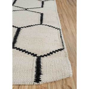 Indusbar Ivory Flat Weaves <b>Wool</b> Rugs Organic Cotton Geometric Jacquard Rectangle Hallway Room Jute Rug-Model Teens' Home - Product Image 4