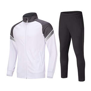 Ensemble de survêtement élégant 100% coton pour hommes veste sarcelle et pantalon noir taille élastique pour le sport décontracté Jogging Gym activités de plein air - Product Image 4