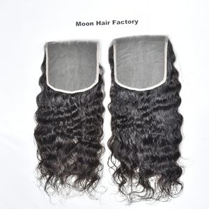 Extensions de cheveux humains de qualité supérieure, de type closure, bouclées, douces, à cuticules alignées, de qualité temple indienne, tissées à la machine, à simple trame. - Product Image 2