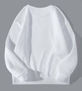 Round Neck Plain <b>Fleece</b> Sweatshirt Black - Product Image 3