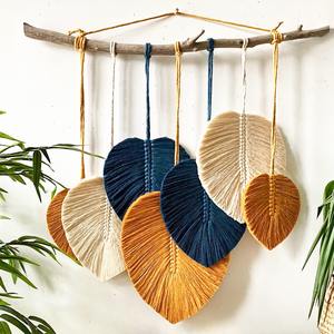 Tenture murale en macramé de style bohème Pièce d'art mural en macramé faite à la main Tenture murale élégante Produit décoratif au prix le plus bas - Product Image 5