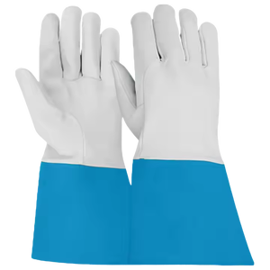 Guantes de soldadura TIG de alta resistencia de Grado Superior Grano de cabra Cuero dividido de vaca Protección de manos industrial Seguridad en la construcción - Product Image 5