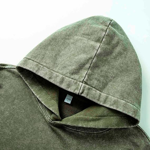Nouveauté : Sweat à capuche en coton 100% de qualité supérieure, délavé à l'acide, respirant, décontracté, pour l'hiver, taille oversize pour adultes - Product Image 6