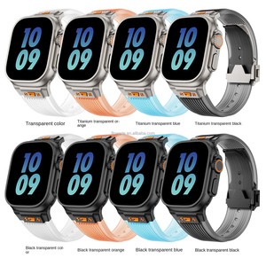 <span class=keywords><strong>Bracelet</strong></span> intelligent en titane pour hommes, avec silicone liquide, caoutchouc, acier inoxydable, luxe, pour montre <span class=keywords><strong>Apple</strong></span>, 49mm - Product Image 3