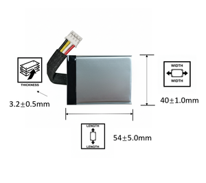 Batteria al Litio Polimerica Go3 800mAh GSP383562 324054 per GO 3 GO3 1ICP4/41/55 Batteria Sostituibile Ricaricabile per Altoparlante - Product Image 3