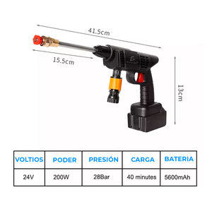 Portable Car Wash Pressure <b>Washer</b> Gun Cordless 200Bar Lithium Battery 1500W 1000W Power ABS Steel <b>Copper</b> PP for Cleaning Purpose - Product Image 5