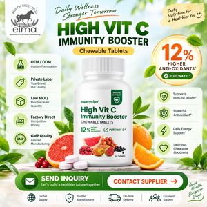 Tabletas Masticables de Vitamina C de Alta Potencia Elma Food, Extracto de Frutas Cítricas, Halal, Vegano, OEM, ODM, 60 Unidades - Product Image 1