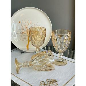 Set di 6 schiuma di miele calice di vetro elegante di cristallo - Product Image 1