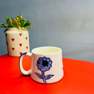 Tasse à café en céramique Tasse à fleurs créative pour bureau et maison Lave-vaisselle et micro-ondes Cadeau pour femme - Product Image 1