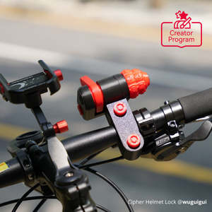 Kit de verrouillage de casque portable Cipher, cadenas à combinaison en alliage avec câble pour vélo - Product Image 3