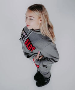 Ensemble survêtement unisexe streetwear personnalisé en molleton 100 % coton avec broderie chenille, sweat à capuche et pantalon de survêtement - Product Image 4