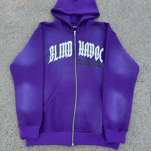 Chándal de algodón grueso unisex para hombre, chándal informal con logotipo personalizado y capucha transpirable, conjunto de chándal con capucha liso para hombre - Product Image 3