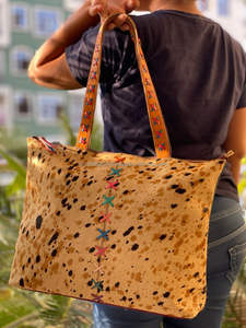 Top qualité véritable fourrure de vachette cuir femmes sacs fourre-tout haute qualité Style Vintage grande capacité Cowgirl sacs à bandoulière - Product Image 4