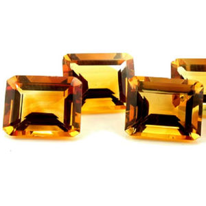 ควอตซ์สีเหลืองมะนาวธรรมชาติ7x9มม. พลอยแปดเหลี่ยมทอง7x9มม. พลอยเจียระไนขนาด7x9มม. - Product Image 1