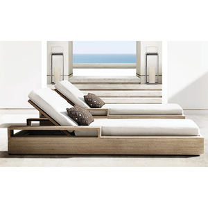 Ensemble de chaises longues d'extérieur, meubles de jardin, ensemble de chaises longues de villa, ensemble de chaises longues de jardin de luxe, hôtel moderne, patio, chaise longue en teck - Granari - Product Image 1