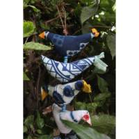 Lot de 5 clochettes d'oiseaux Indigo Tota de 100 cm de longueur avec décoration mobile « Poules de la prospérité » pour la décoration suspendue de Diwali