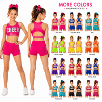 Ensemble d'uniformes de cheerleading personnalisés entièrement sur mesure, tenue d'entraînement avec strass et sublimation, sans minimum de commande, ensemble d'entraînement de cheerleading
