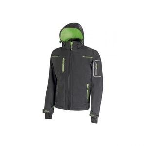Chaqueta Softshell para exteriores, color gris asfalto/verde, cómoda y elegante, para el exterior, para el momento - Product Image 1