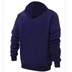 Chaqueta con capucha de lona de piel de oveja de cuero genuino para hombre, informal, de manga larga, con cremallera, gimnasio, deportes de invierno - Product Image 4