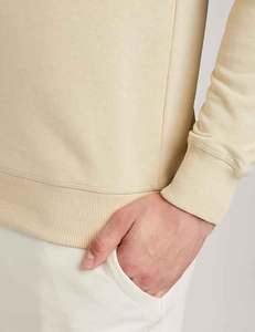 โลโก้ที่กําหนดเองเสื้อสเวตเตอร์ยางคอกลมผ้าฝ้าย 100% เสื้อสเวตเตอร์ OEM ออกแบบเองสําหรับผู้ชาย - Product Image 5
